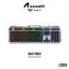 AULA F2023 RGB Gaming Keyboard Wired Membrane Switch Mechanical Feeling Aluminum Backplate Metal