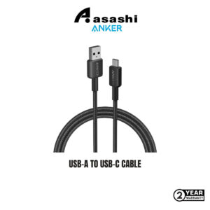 Anker 322 3ft USB-A to USB-C Cable (3ft Braided) - Black/white