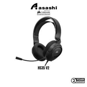 CORSAIR HS35 V2 Surround Headset (Carbon) Gaming Headset [Dolby 7.1 Surround Sound/Lightweight/ICUE]