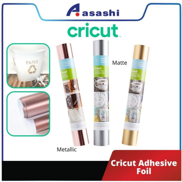Cricut Adhesive Foil Metallic / foil matte - 12 in X 48 in Ideal for making easily removable decals, labels
