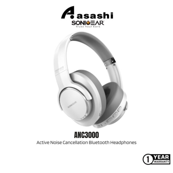 SonicGear ANC3000 Active Noise Cancellation Bluetooth Headphones