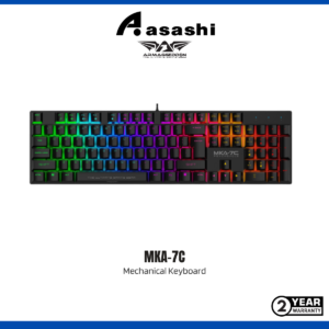 983fa41c1b7ecfff4de298a5b6721692-1.png Armaggeddon MKA-7C Black / White Psycheagle (104 Keys) Blue Switch Mechanical Keyboard