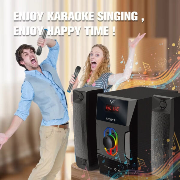 Vinnfier Xenon 9 BTRM 2.1 Speaker 200W Max Bluetooth Karaoke Speaker Subwoofer Micro SD Card USB drive RGB Light