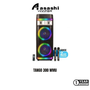Vinnfier FlipGear Tango 300 WMU 2021 TWS Portable Trolley Speaker With 2 UHF Wireless Mic Bluetooth Super Bass Karaoke