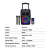 Vinnfier VF Tango 211 WMV TWS Wireless Portable Trolley Super Bass Home Party Karaoke Wireless Player With FM/TF/US