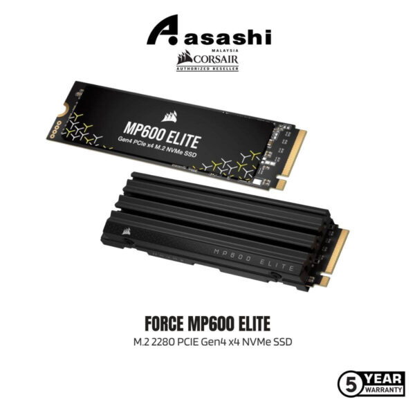 Corsair Force MP600 Elite 1TB / 2TB M.2 2280 PCIE Gen4 x4 NVMe SSD with Heatsink / without Heatsink