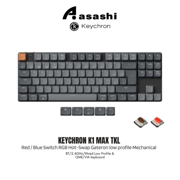 Keychron K1 Max QMK/VIA Wireless Custom Mechanical Keyboard