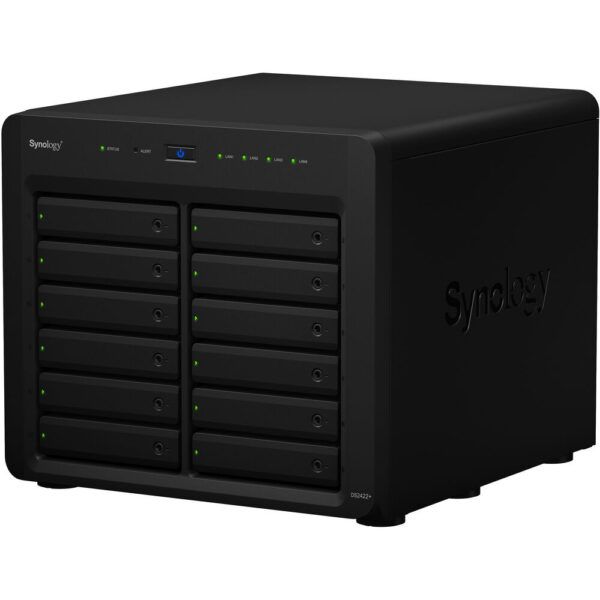 Synology Diskstation DS2422+ 12-Bays NAS Server (AMD Ryzen V1500B 2.2Ghz Quad Core Processor, 4GB DDR4 ECC RAM, 4 x Gbe Lan Port)