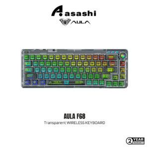 d70d00cb5e00244d84348f00208f6f2b.jpeg AULA F68 Transparent Mini Wireless Keyboard - 2.4Ghz/BTluetooth/USB-C