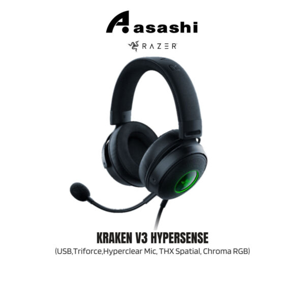 d790bf6e068015b3a39f45a4c14ccb85.jpeg Razer Kraken V3 HyperSense (USB,Triforce,Hyperclear Mic, THX Spatial, Chroma RGB) RZ04-03770100-R3M1