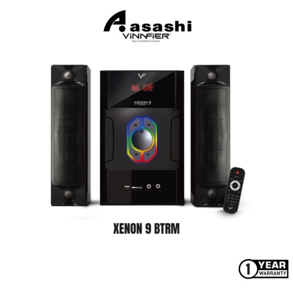 Vinnfier Xenon 9 BTRM 2.1 Speaker 200W Max Bluetooth Karaoke Speaker Subwoofer Micro SD Card USB drive RGB Light