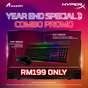 Combo Kingston HyperX Alloy Core RGB - Membrane Gaming Keyboard + PulseFire Core Gaming Mouse