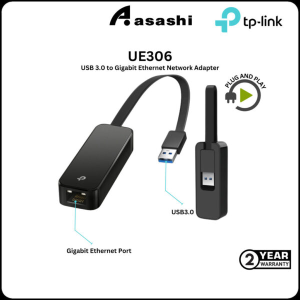 TP-Link UE306 USB 3.0 to Gigabit Ethernet Network Adapter
