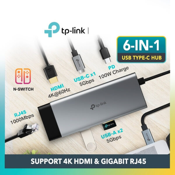 TP-Link UH6120C USB Type-C 6-Port Hub