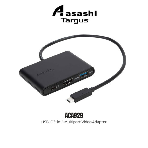 Targus ACA929 USB-C 3-in-1 Multiport Video Adapter (Black)
