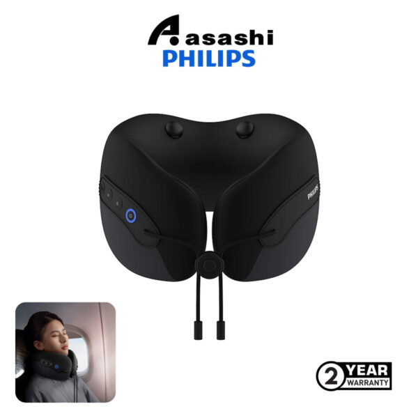 Philips Neck and Shoulder Massager PPM3306DB/97 Soothing 45°C Heating Vibwave Type-C Fast Charging (2000mAh/430g Weight)