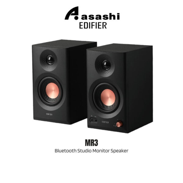 Edifier MR3 Bluetooth Studio Monitor Speaker - Balanced TRS | Headphones Output | Hi-Res Audio | 92.5dB SPL | 36W RMS