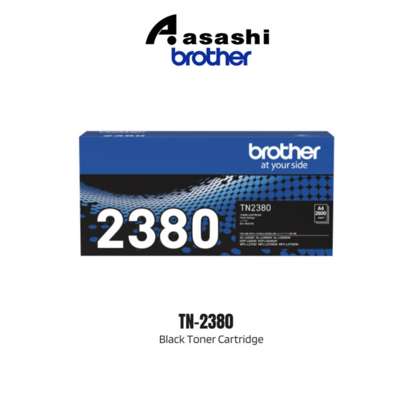 Brother TN-2380 Genuine Monochrome Toner Cartridge, Black, Page Yield up to 2,600 pages