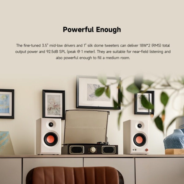 Edifier MR3 Bluetooth Studio Monitor Speaker - Balanced TRS | Headphones Output | Hi-Res Audio | 92.5dB SPL | 36W RMS