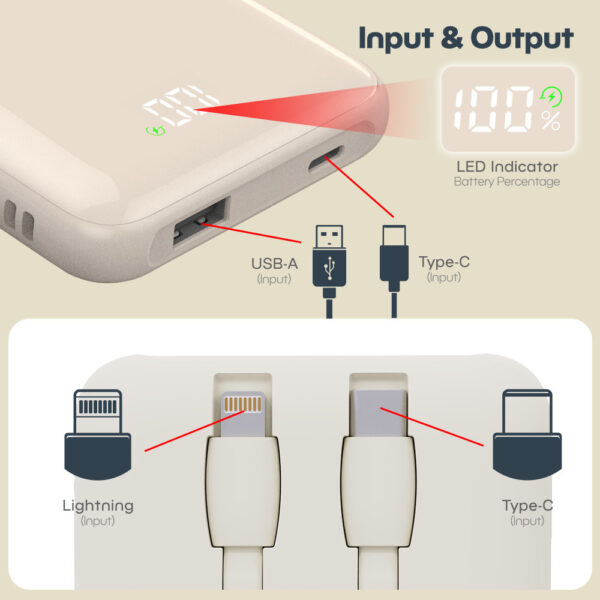 39eae0d56e39b3576ff058e68044ae44.jpeg Dmes DB3 22.5W 20W 10000mAh Powerbank Fast Charging Powerbank Built-in Dual Cable For Phone