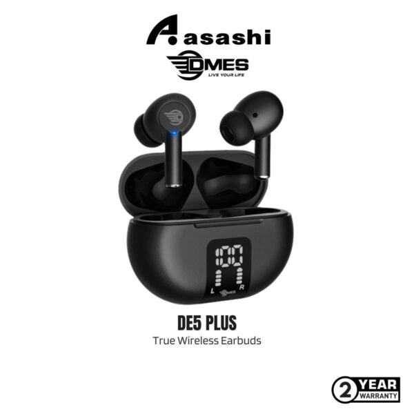 DMES DE5 Plus True Wireless Earbuds Bluetooth 5.3 TWS Sport Gaming Earbuds with ENC - 2 Years Warranty