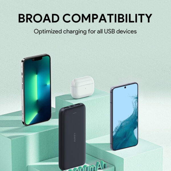 Aukey PB-N99 22.5W 10000mAh PD Fast Charge USB C Ultra Thin Power Bank
