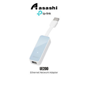TP-Link UE200 USB 2.0 to 100Mbps Ethernet Network Adapter, 1 USB 2.0 connector, 1 10/100Mbps Ethernet port