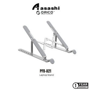 7c7214b1d4e3cb0f8878adfa277f6d35.jpeg ORICO Foldable Adjustable Height Ergonomic Aluminium Laptop Stand Full Anti-Slip PFB-A21