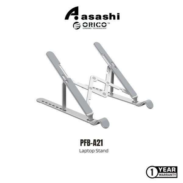 ORICO Foldable Adjustable Height Ergonomic Aluminium Laptop Stand Full Anti-Slip PFB-A21