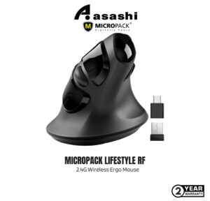 Micropack Lifestyle RF 2.4G Wireless Ergo Mouse MP-MO-V03W