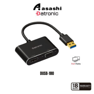 7df314eecafd662f01447361a80e67b2.jpeg Datronic USB3.0 to HDMI / VGA Adapter DUSB-180 | 18Month Warranty