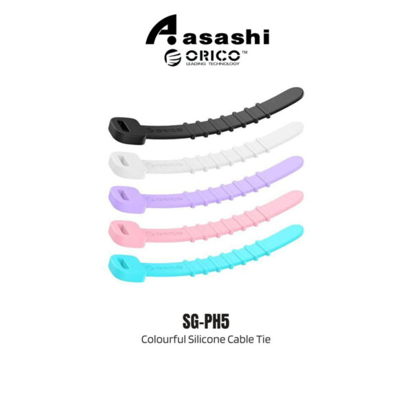 ORICO Colourful Silicone Cable Tie (5 Pcs) SG-PH5 / SG-RH5