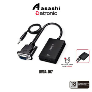 8e5c9ac67f6c40718f43a800f46b774b.jpeg Datronic VGA to HDMI with Audio+Power Adapter DVGA-107 | 18Month Warranty