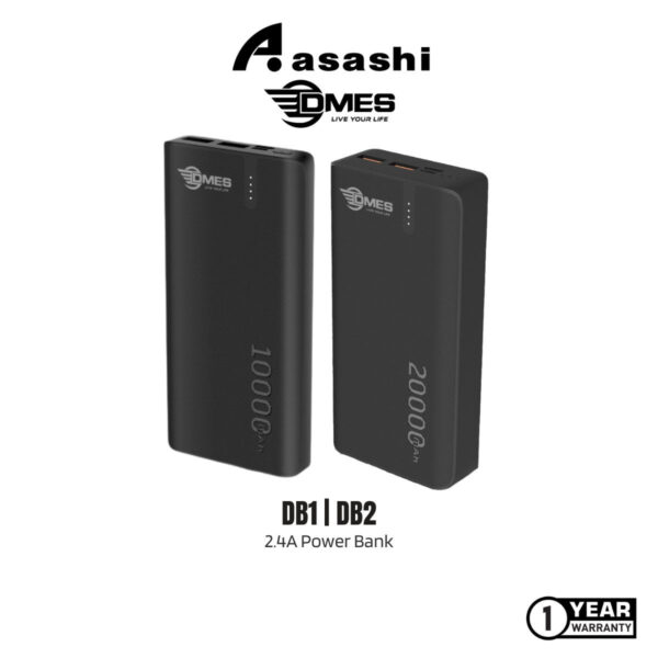 DMES DB1 2.4A 10000mAh DB2 2.4A 20000mAh Type C and Micro USB Input Fast Charging Powerbank with Over Charge Protection