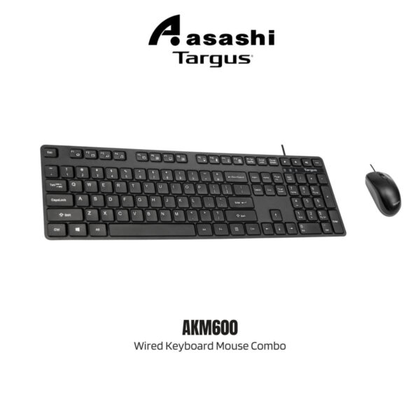 Targus TG-AKM600 BK / AKM600 / KM600 Wired Keyboard Mouse Combo