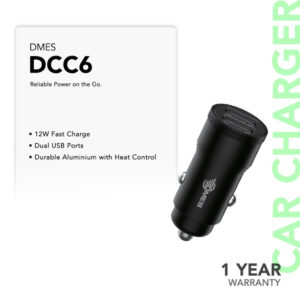9f245657ad9177cf6225e10b1ea34357.jpeg Dmes DCC6 12W Fast Charging Car Charger Cigarette Lighter With Dual USB Ports