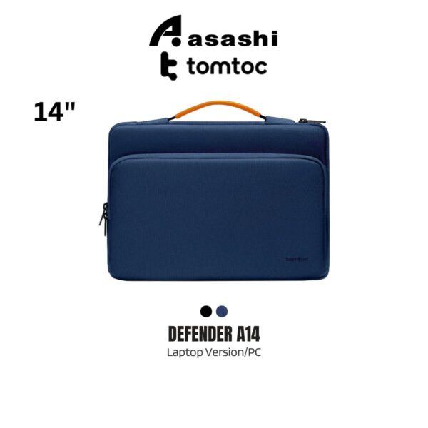 Tomtoc A14D2B2 DEFENDER A14 14Inch Laptop Briefcase  Laptop Bag - Navy Blue / Black
