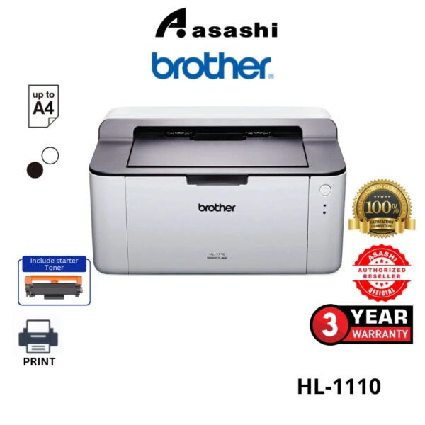 Brother HL-1110 SFP Mono Laser Printer (Print 20ppm/3yrs Carry-In)