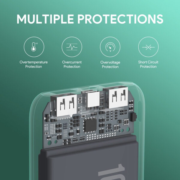 Aukey PB-N99 22.5W 10000mAh PD Fast Charge USB C Ultra Thin Power Bank
