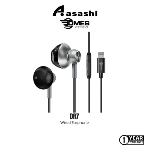 DMES DR7 Wired Earphone Handsfree Stereo Bass In Ear Earphone with One Button Control/Built in Microphone