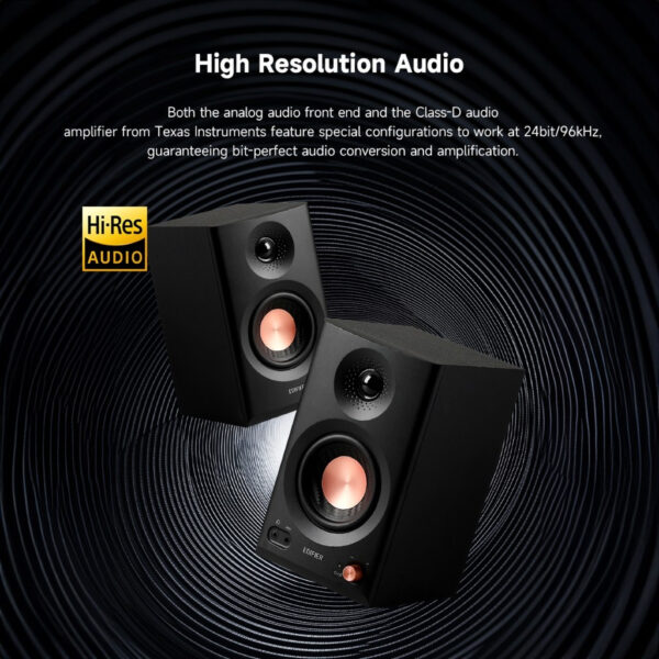 Edifier MR3 Bluetooth Studio Monitor Speaker - Balanced TRS | Headphones Output | Hi-Res Audio | 92.5dB SPL | 36W RMS