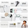Dmes PureSound ANC Wireless Earphones 5.4 Bluetooth Earbuds | Active Noise Cancellation | Call ENC | 32h Battery Life