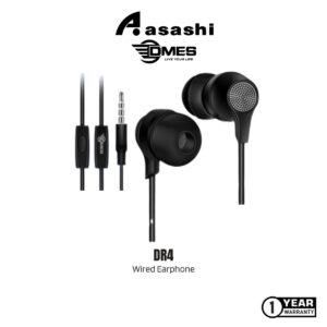 DMES DR4 Wired Earphone in Ear Earphone Stereo Bass with Microphone One-Button Control