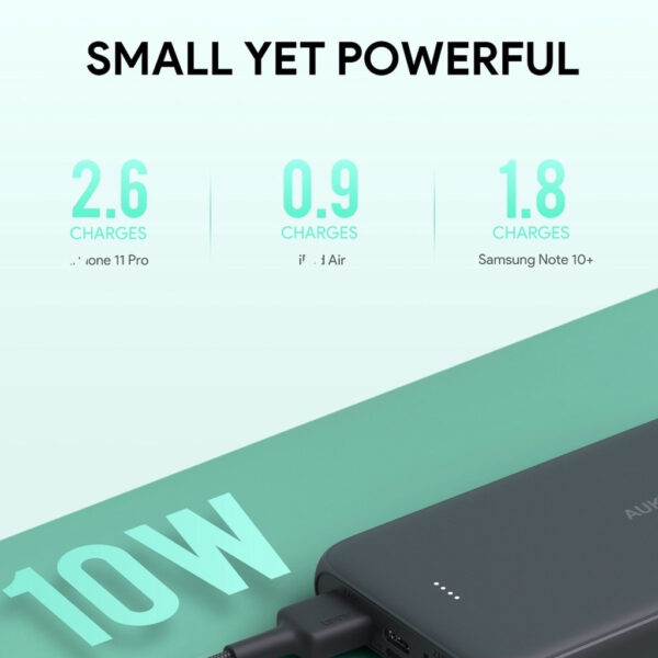Aukey PB-N99 22.5W 10000mAh PD Fast Charge USB C Ultra Thin Power Bank