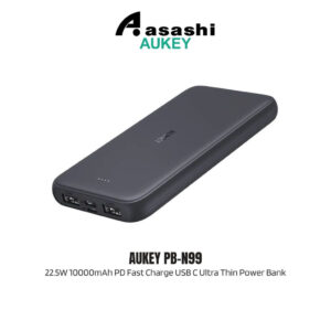 Aukey PB-N99 22.5W 10000mAh PD Fast Charge USB C Ultra Thin Power Bank
