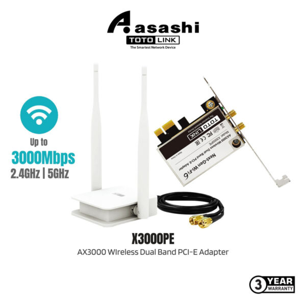 Totolink X3000PE AX3000 WIreless Dual Band PCI-E Adapter