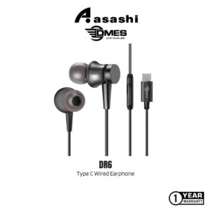DMES DR6 Type C Wired Earphone Handsfree Extra Bass In Ear Earphone with Built In Microphone/HiFi Audio/Accept Call