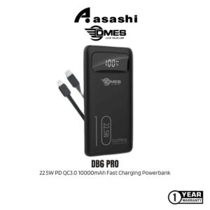 DMES DB6 Pro 22.5W PD QC3.0 10000mAh Fast Charging Powerbank / Over Charge Protection, Battery LED Display