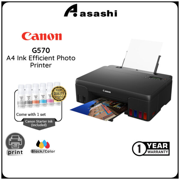 Canon G570 A4 Ink Efficient Photo Printer (Print,Wireless) - A-sashi ...