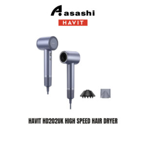 fae5dd6de59e049f3973c165ea1f4095.jpeg HAVIT HD202 High Speed Hair Dryer | 110,000 RPM | 200 Million Negative Ions | Silver Purple